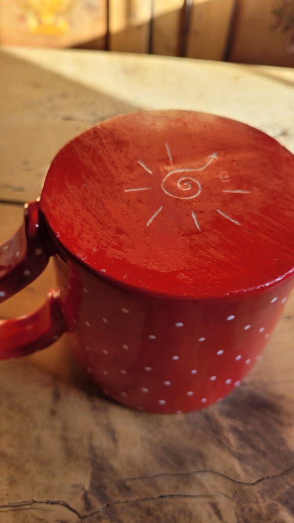 Bauernkrug rot mit weissen Punkten - Image 4