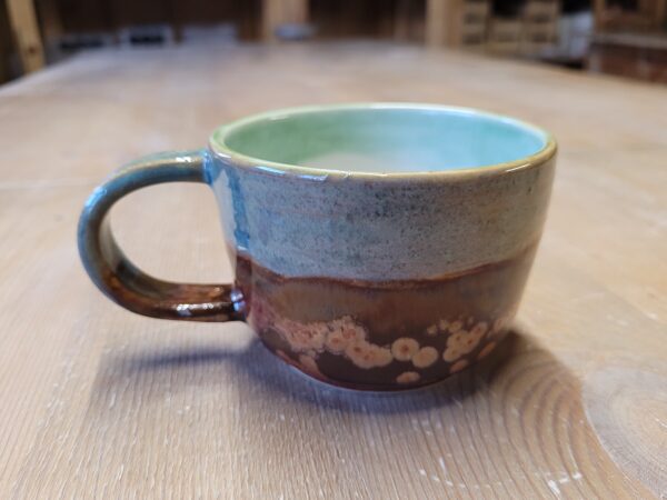 Tasse Kupfer Türkis Weiss - Image 3