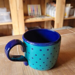 Tasse "türkis/dunkelblau"