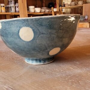 Müeslischale «rauchblau/naturweiss»