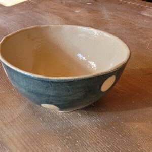 Müeslischale «rauchblau/naturweiss»