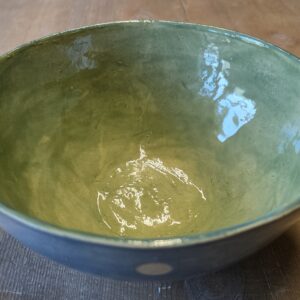 Grosse Servier-Schüssel «grün/blau»